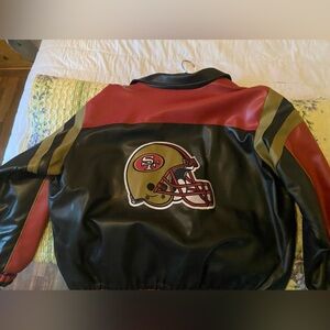 RARE Vintage NFL leather San Francisco 49ers bomber jacket. (great condition)